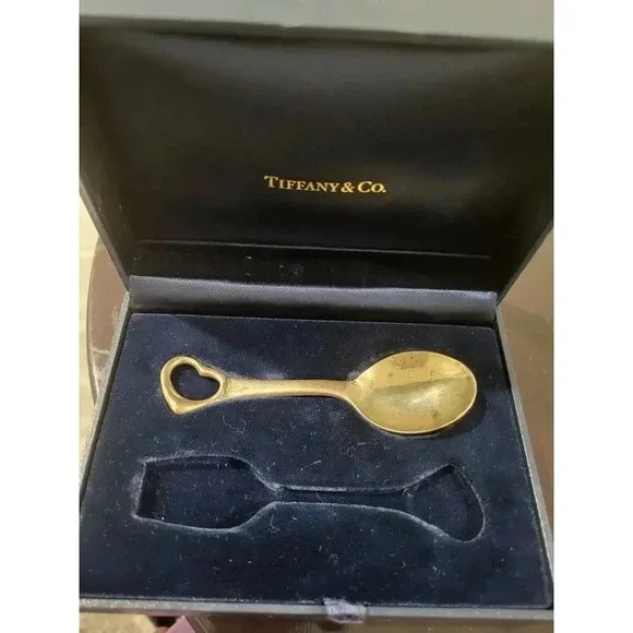 RARE Vintage Tiffany & Co Elsa Peretti Sterling Silver Open Heart Baby S… - Picture 4 of 8